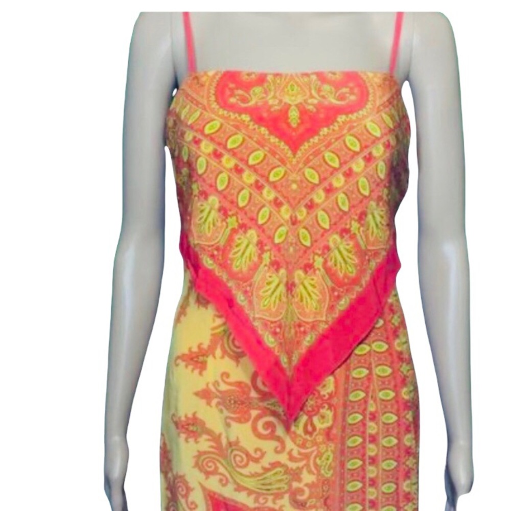 Silk Donna Morgan Boho Dress size 2 Slip Dress